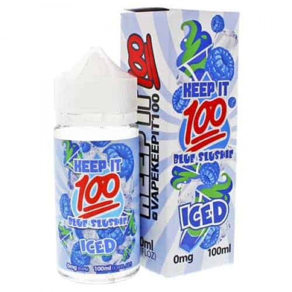 BLUE SLUSHIE ICED – KEEP IT 100 E LIQUID 100ML SHORTFILL 70VG VAPE