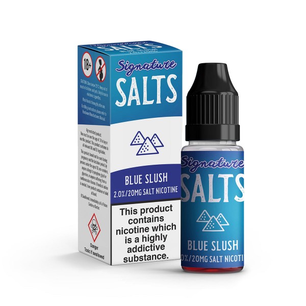 Blue Slush By Signature Salts 10 x 10ML E Liquid 50VG Vape 20MG Juice
