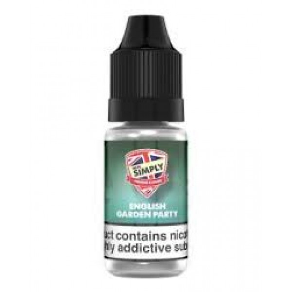 English Garden Party By Vape Simply 10ML E Liquid 50VG/50PG Vape Juice | All Strengths Available