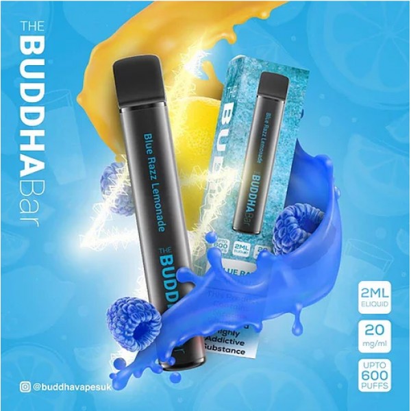 Blue Razz Lemonade By Buddha Bar Disposable Vape | 600 Puff | 20MG Nic Salt