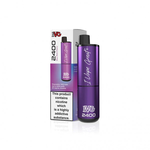 Blue Razz Cherry - IVG 2400 Puffs Disposable Vape - Multibuy Deal