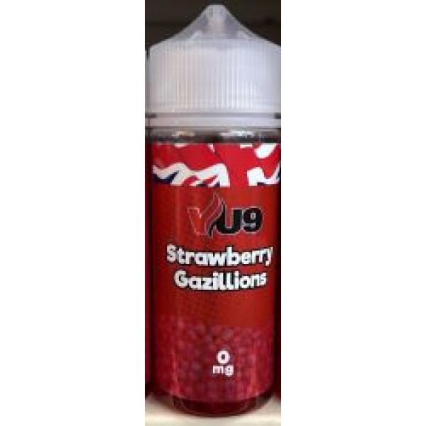 Strawberry Gazillions By VU9 100ML E Liquid 70VG Vape 0MG Juice