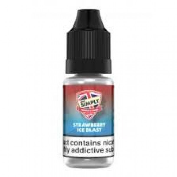 Strawberry Ice Blast By Vape Simply 10ML E Liquid 50VG/50PG Vape Juice | All Strengths Available