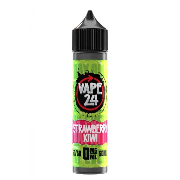 Strawberry Kiwi By Vape 24, 50ML E Liquid, 50VG Vape, 0MG Juice