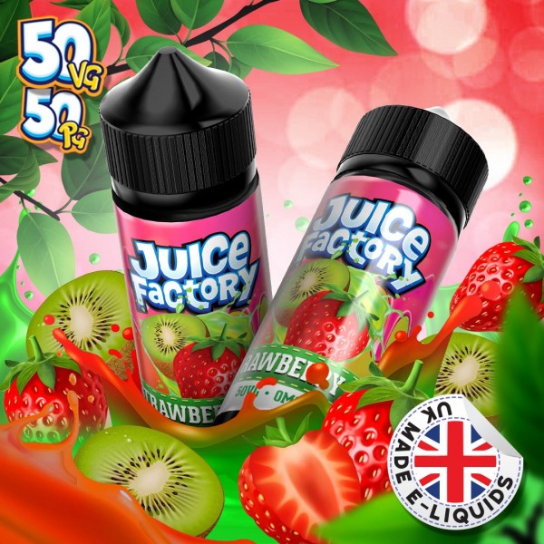 Strawberry Kiwi by Juice Factory. 100ML E-liquid, 0MG vape, 50VG/50PG juice