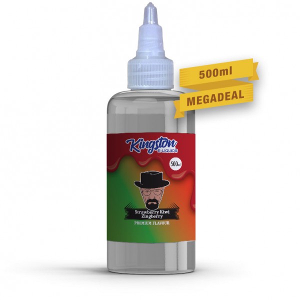 Strawberry Kiwi Zingberry by Kingston 500ML E Liquid 70VG Vape 0MG Juice