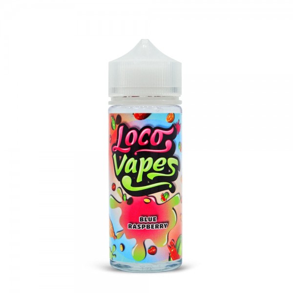 Blue Raspberry by Loco Vapes. 100ML E-liquid, 0MG vape, 70VG/30PG juice