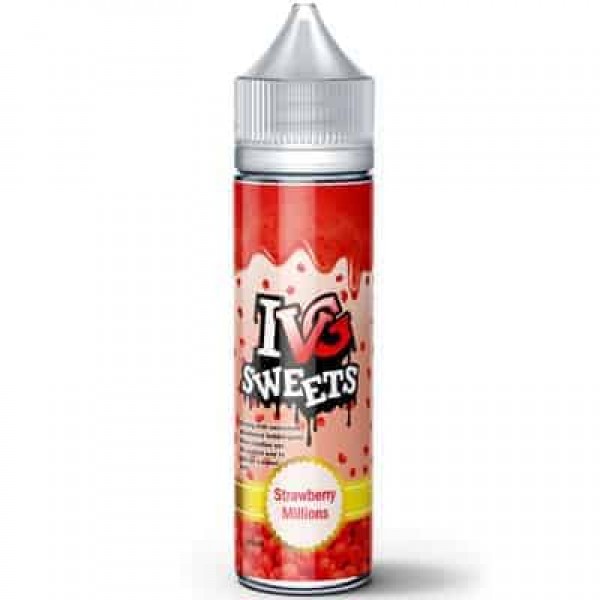 STRAWBERRY MILLIONS ELIQUID BY I LOVE VG IVG SWEETS 50ML SHORTFILL E LIQUID 70VG VAPE