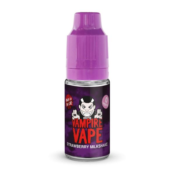 Strawberry Milkshake By Vampire Vape 10ML E Liquid. All Strengths Of Nicotine Juice