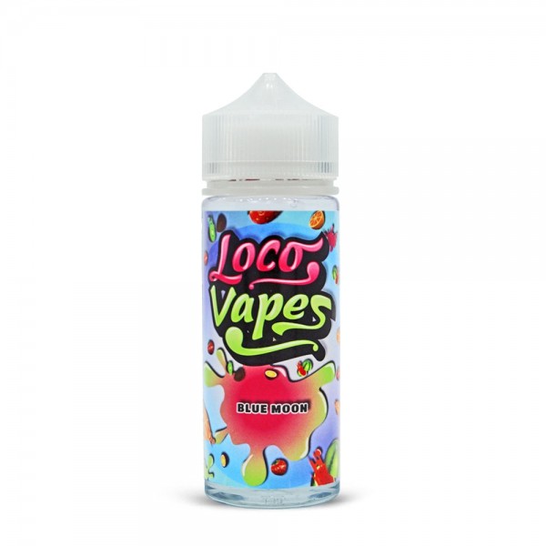 Blue Moon by Loco Vapes. 100ML E-liquid, 0MG vape, 70VG/30PG juice