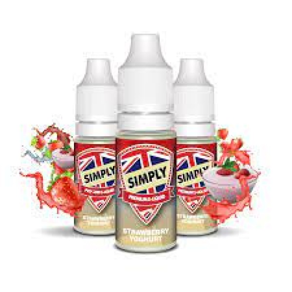 Strawberry Yoghurt By Vape Simply 10ML E Liquid 50VG/50PG Vape Juice | All Strengths Available