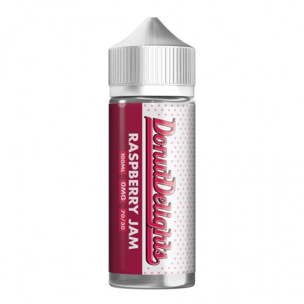 Donut Delights - Raspberry Jam 100ML E Liquid 70VG Vape 0MG Juice