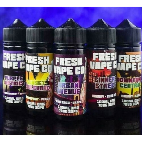 Sunset Boulevard by Fresh Vape Co. 100ML E-Liquid, 0MG Vape, 70VG/30PG Juice