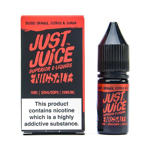 Blood Orange, Citrus & Guava By Just Juice Nic Salt 10ML E Liquid 50VG Vape 11MG/20MG Juice