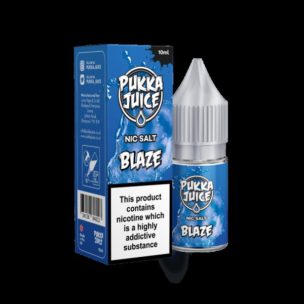 Blaze by Pukka Juice Nicotine Salt, 10ML E Liquid, 10MG/20MG Juice, 50VG Vape