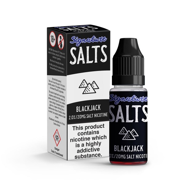 Blackjack By Signature Salts 10 x 10ML E Liquid 50VG Vape 20MG Juice