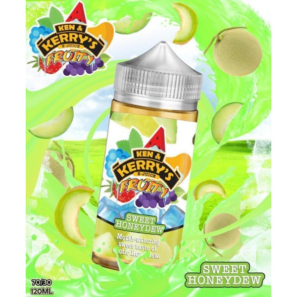 Sweet Honeydew By Ken & Kerry's 100ML E Liquid 70VG Vape 0MG Juice Short Fill