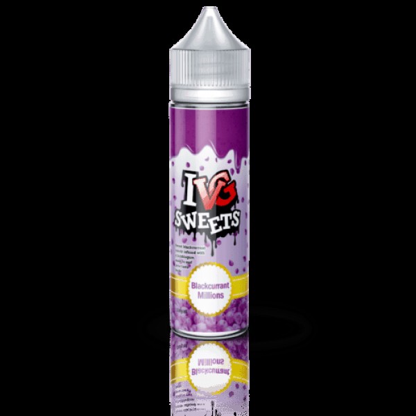 BLACKCURRANT MILLIONS ELIQUID BY I LOVE VG IVG SWEETS 50ML SHORTFILL E LIQUID 70VG VAPE