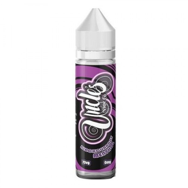 BLACKCURRANT MENTHOL E LIQUID BY UNCLES VAPE CO 50ML SHORTFILL 70VG VAPE