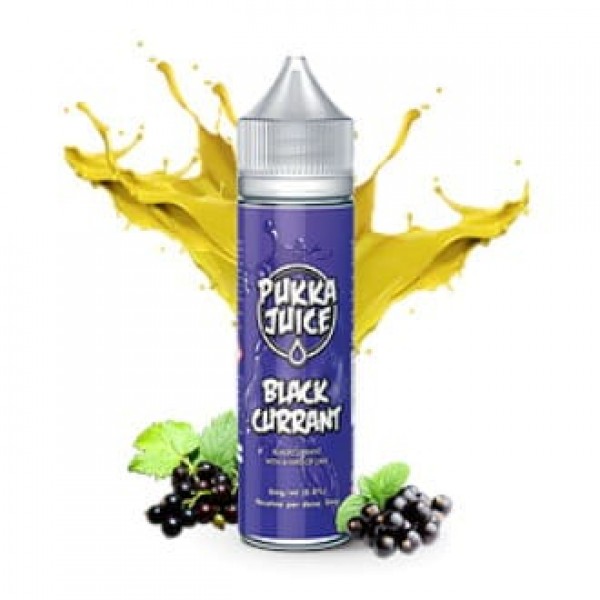 BLACKCURRANT ELIQUID BY PUKKA JUICE 50ML SHORTFILL E LIQUID 70VG VAPE