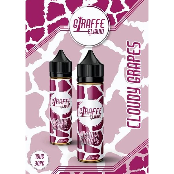 Cloudy Grapes by Giraffe 50ML E liquid 70VG Vape 0MG Juice Shortfill
