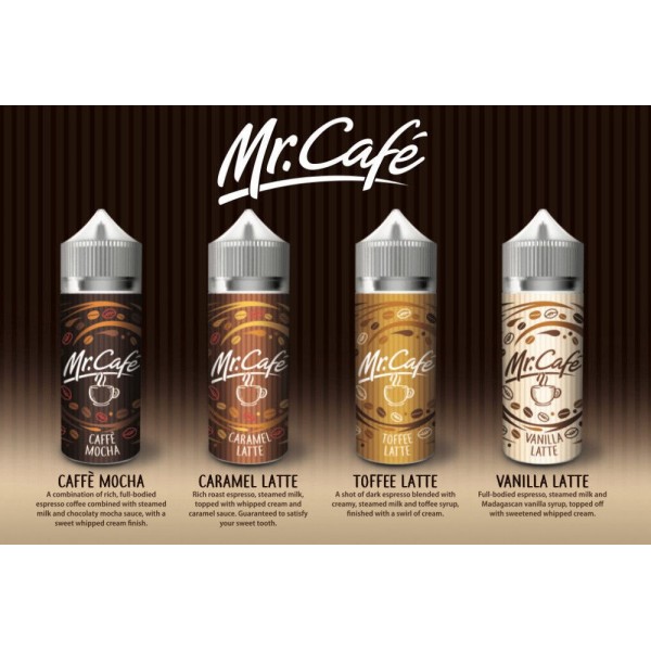 Toffee Latte by MR CAFE, 100ML E Liquid, 70VG Vape, 0MG Juice