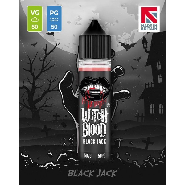 Black Jack By Witch Blood 50ML E Liquid 50VG Vape 0MG Juice