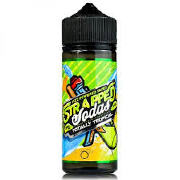 TOTALLY TROPICAL  BY STRAPPED E-LIQUID 100ML SHORTFILL 70VG VAPE