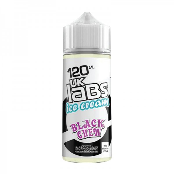 Black Chew - Ice Cream by UK Labs, 100ML E Liquid, 70VG Vape, 0MG Juice, Shortfill