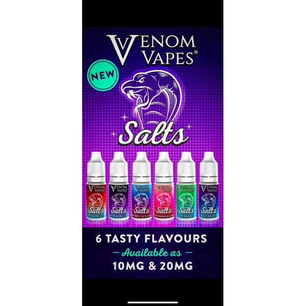 Black Arctic Nic Salt By Venom Vapes 10ML E Liquid 10MG/20MG Vape Juice