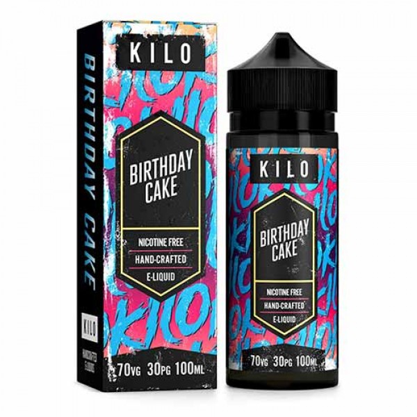 Birthday Cake by Kilo, 100ML E Liquid, 70VG Vape, 0MG Juice