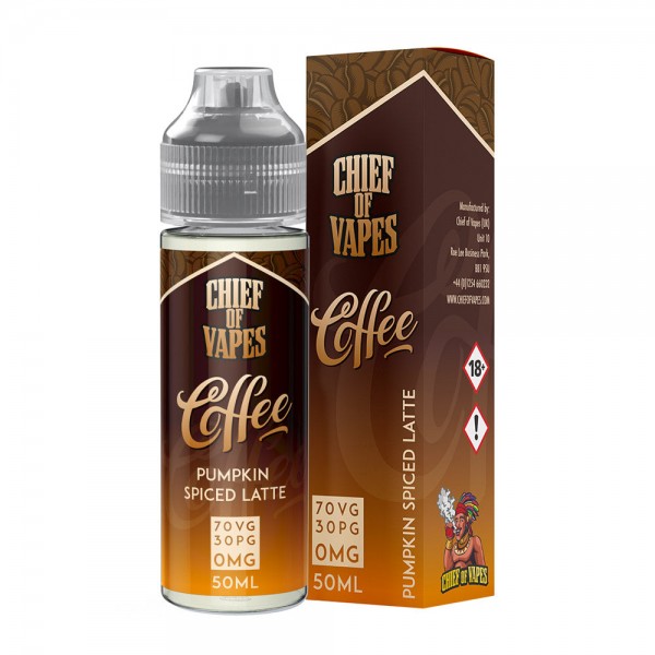 Chief Of Vapes Pumpkin Spiced Latte 50ml E Liquid Juice 70vg Vape Shortfill Subohm