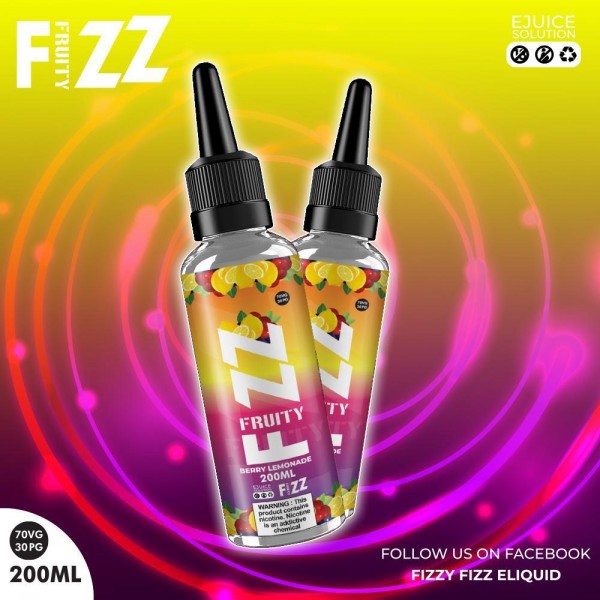 Berry Lemonade By Fruity Fizz 200ML E Liquid 70VG Vape 0MG Juice