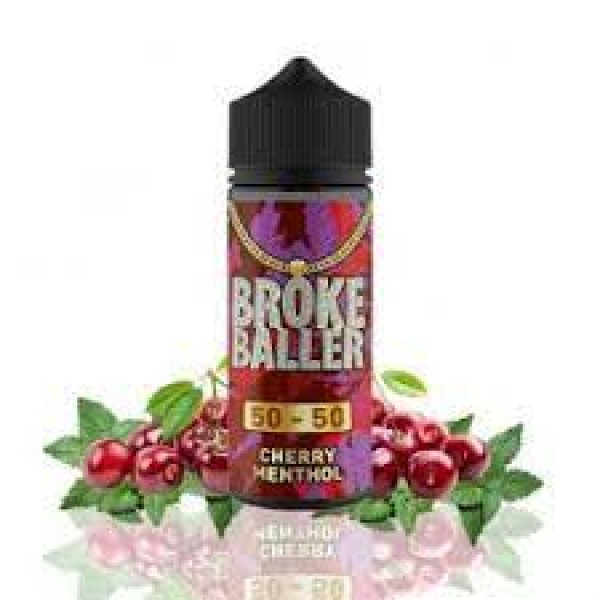 Cherry Menthol by Broke Baller 100ml E Liquid Juice 50vg 50pg Vape