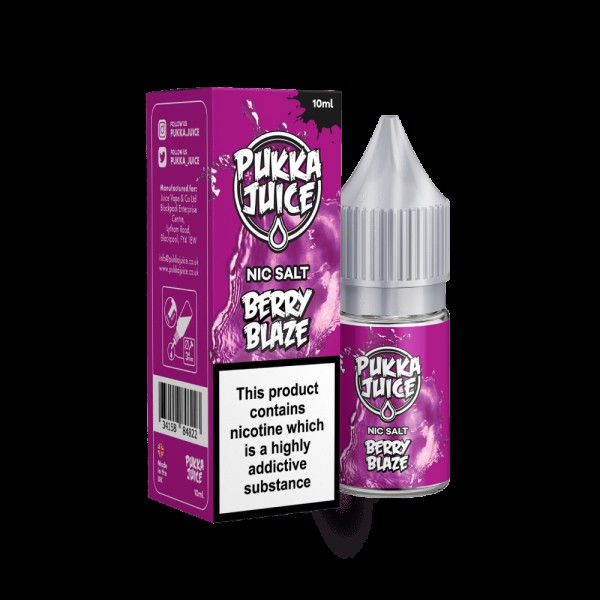 Berry Blaze by Pukka Juice Nicotine Salt, 10ML E Liquid, 10MG/20MG Juice, 50VG Vape