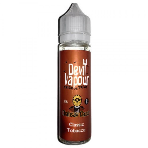 Chainsaw Classic Tobacco by Devil Vapour 50ML E Liquid 70VG Vape 0MG Juice Shortfill