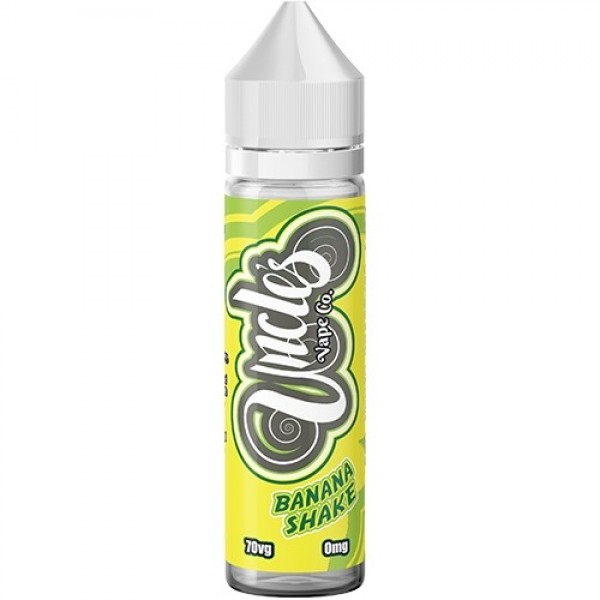 BANANA SHAKE E LIQUID BY UNCLES VAPE CO 50ML SHORTFILL 70VG VAPE