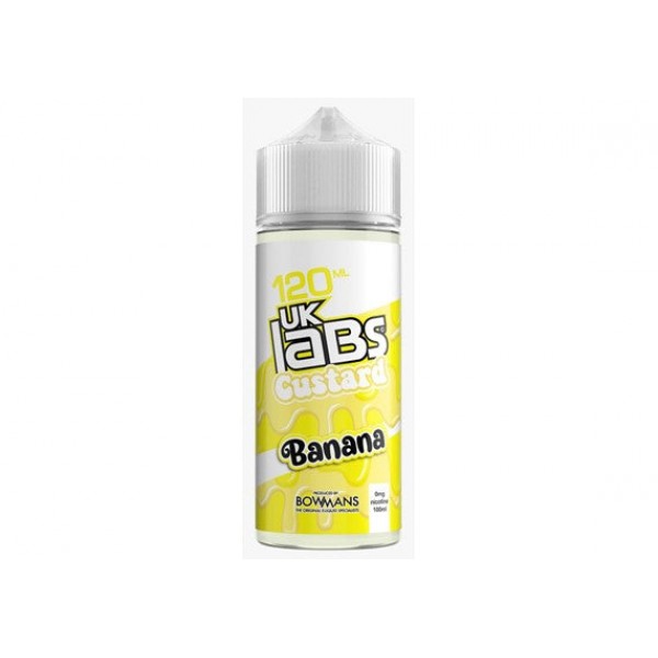 Banana - Custard by UK Labs, 100ML E Liquid, 70VG Vape, 0MG Juice, Shortfill