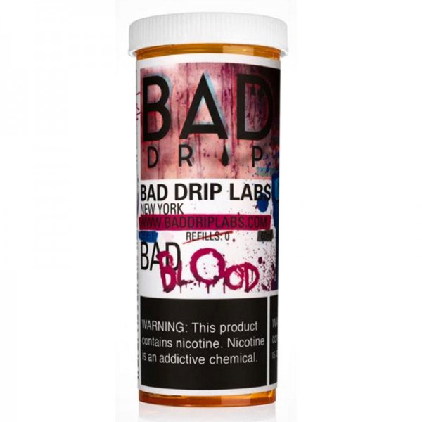 Bad Blood By Bad Drip 50ML E Liquid 70VG/30PG Vape 0MG Juice