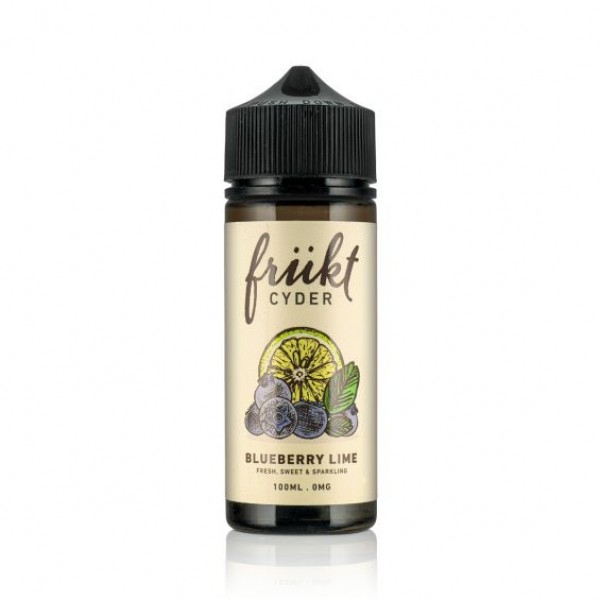 Blueberry Lime FRUKT CYDER 100ML Premium Quality E Liquid Juice 70VG 0mg Vape