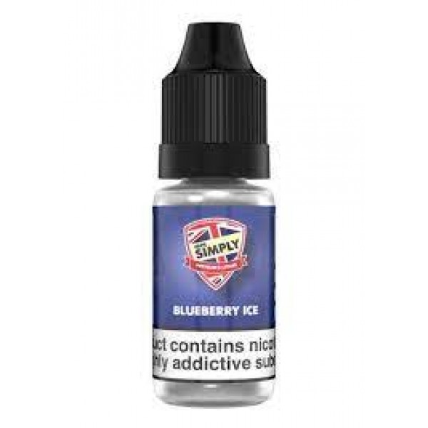 Blueberry Ice By Vape Simply 10ML E Liquid 50VG/50PG Vape Juice | All Strengths Available