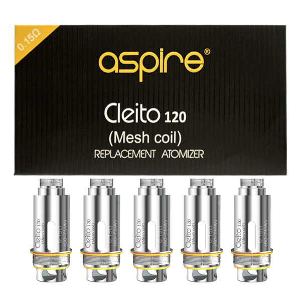 ASPIRE CLEITO 120 MESH COILS 0.15 OHM (5 PACK)