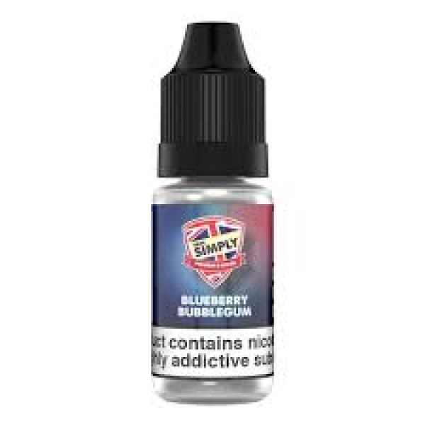 Blueberry Bubblegum By Vape Simply 10ML E Liquid 50VG/50PG Vape Juice | All Strengths Available