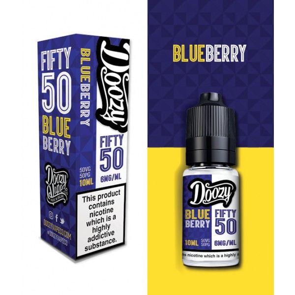 Blueberry - Doozy Vape Co. Fifty 50 | 10 x 10ML E Liquid | 50VG Vape Juice | All Strengths
