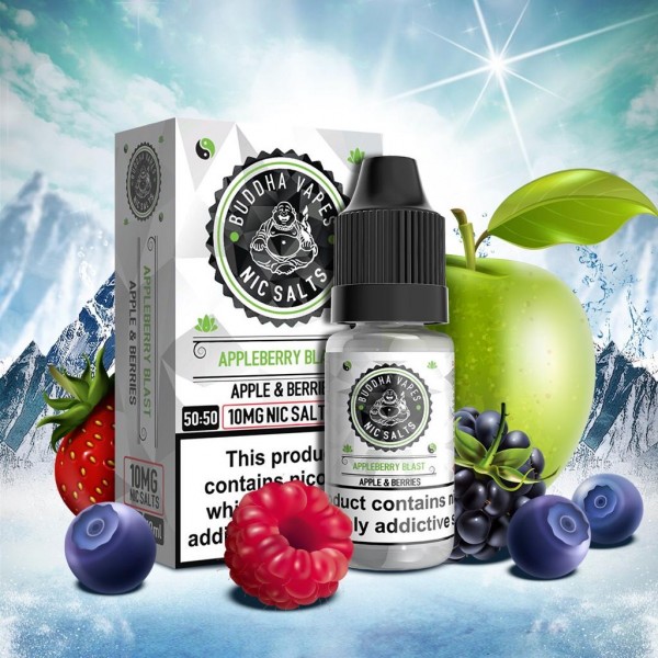 Appleberry Blast by Buddha Vapes Nic Salts 10ML E Liquid 10MG Vape 50VG Juice