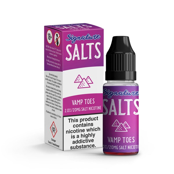 Vamp Toes By Signature Salts 10 x 10ML E Liquid 50VG Vape 20MG Juice