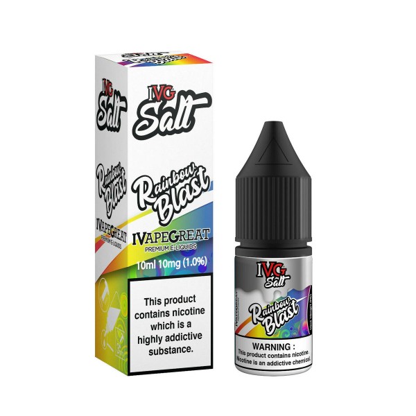 Rainbow Blast by IVG Nic Salt 10ML E Liquid 10MG/20MG Vape 50VG Juice