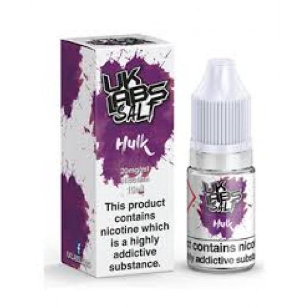 UK LABS NIC SALT HULK 10ML TPD 20MG E LIQUID JUICE MULTIBUY