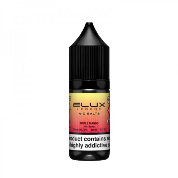 Triple Mango By Elux Legend 10ML Nic Salt E Liquid 50VG Vape 10MG/20MG Juice