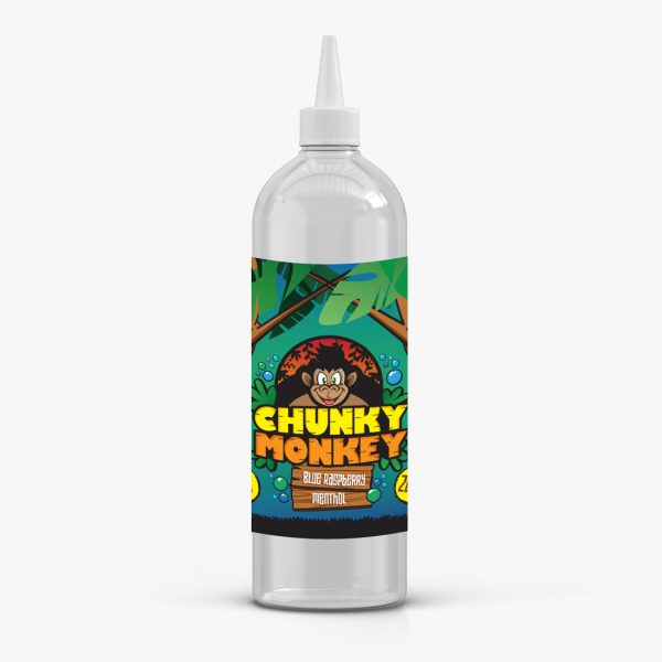 Blue Raspberry Menthol By Chunky Monkey (Kingston) 200ML E Liquid 60VG Vape 0MG Juice Short Fill